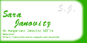 sara janovitz business card